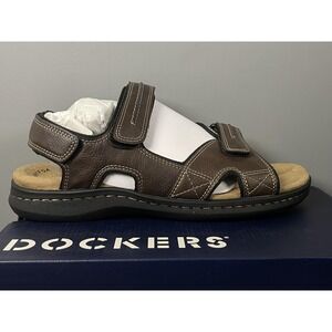 Dockers Briar Sandals Mens Size 12 W Brown Hook & Loop Casual Shoes Comfort